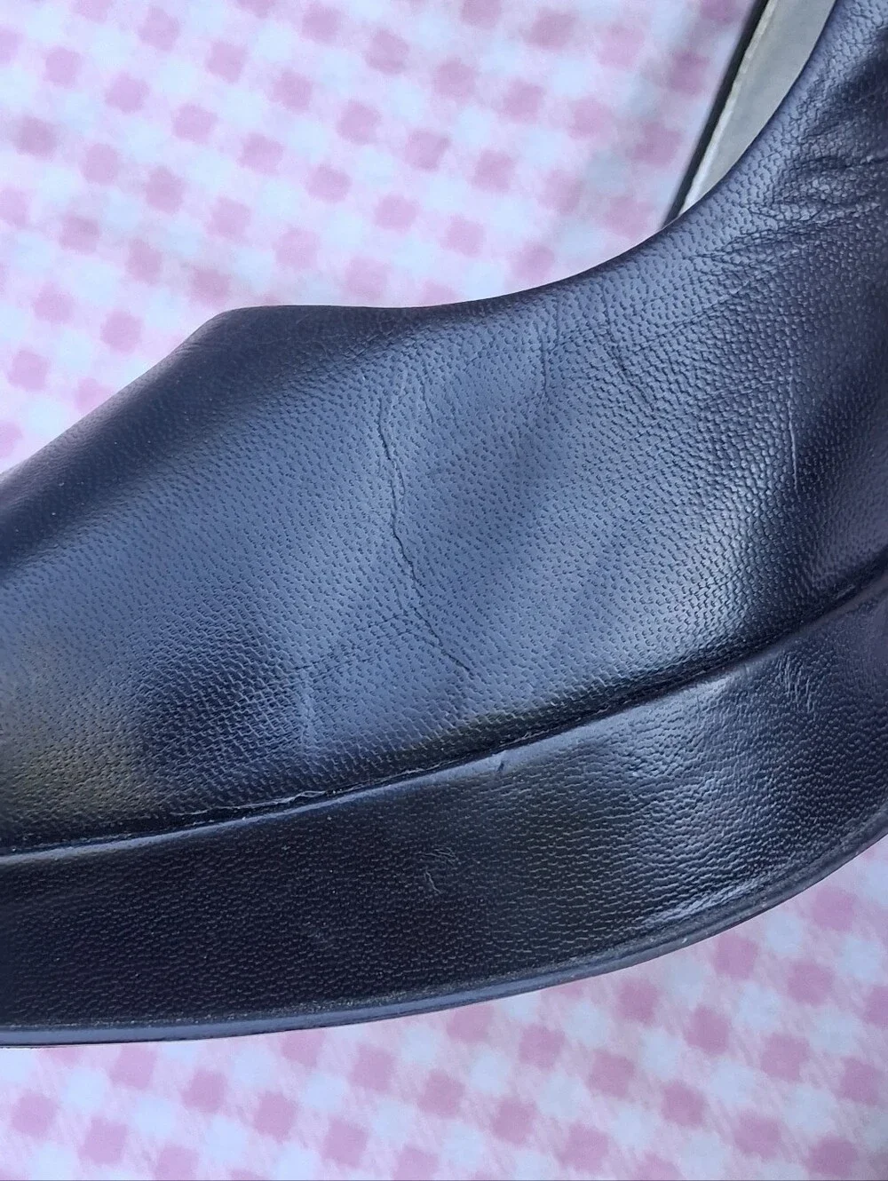 GUESS Black Peep-Toe Slingback Heels